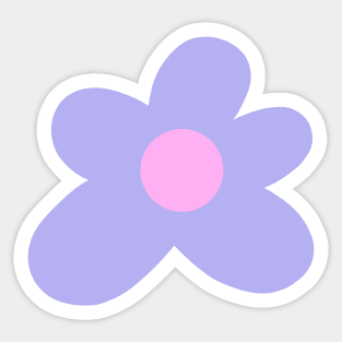 Light Blue Flower Sticker